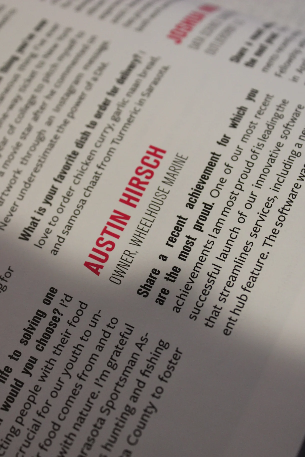 Wheelhouse Marine Care feature write-up on Captain Austin Hirsch